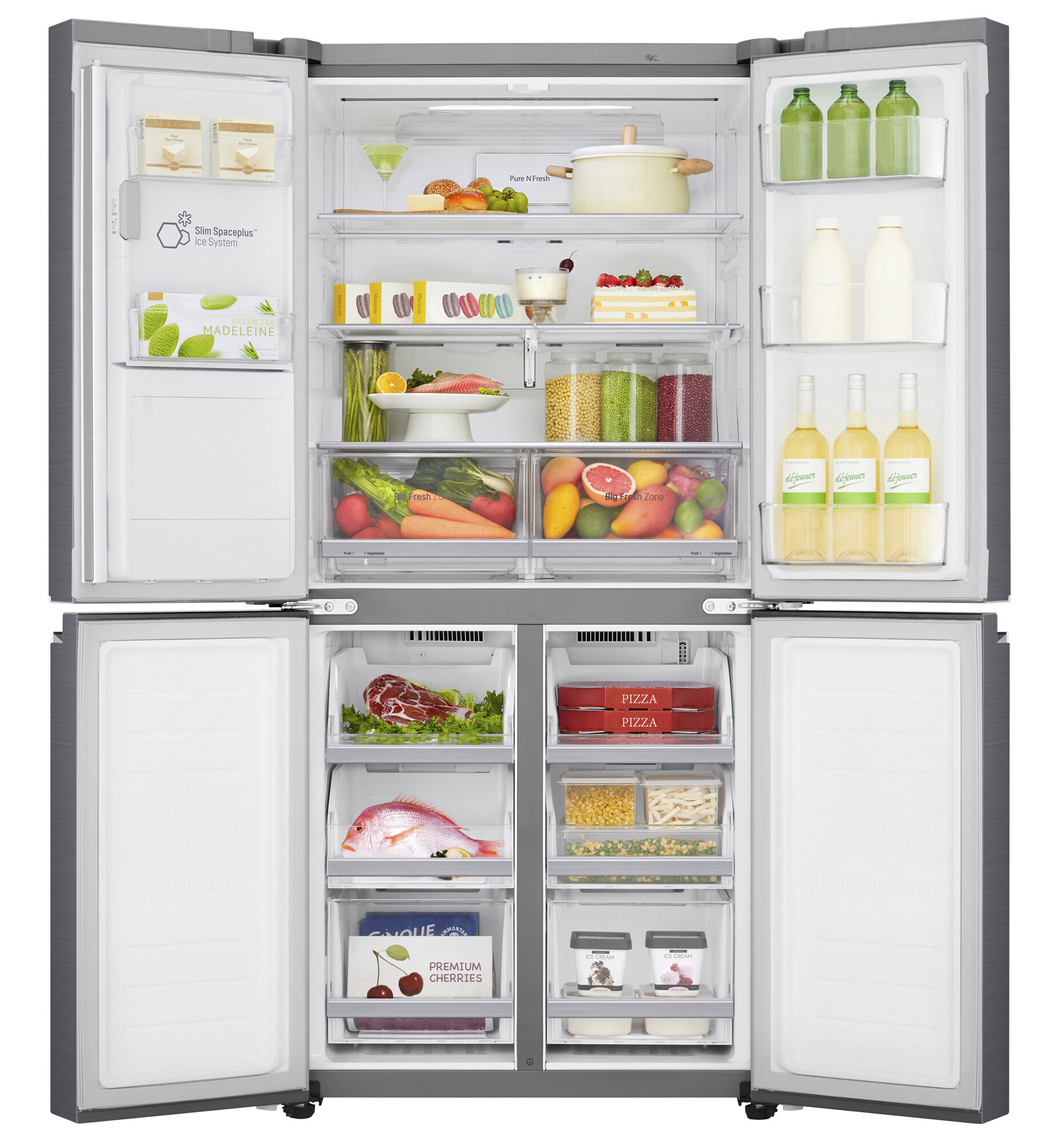 french door fridge 850mm wide