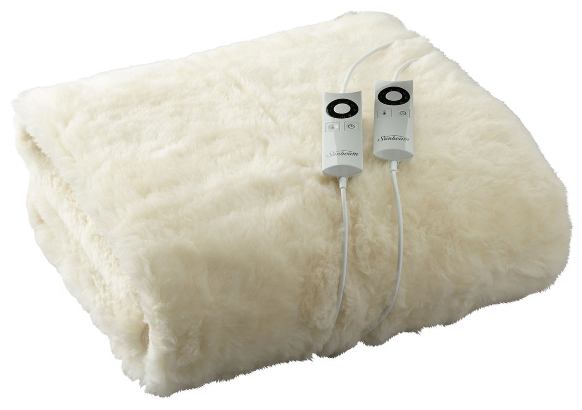 Sunbeam Wool Fleece Queen Electric Blanket BL5651 Winning Commercial