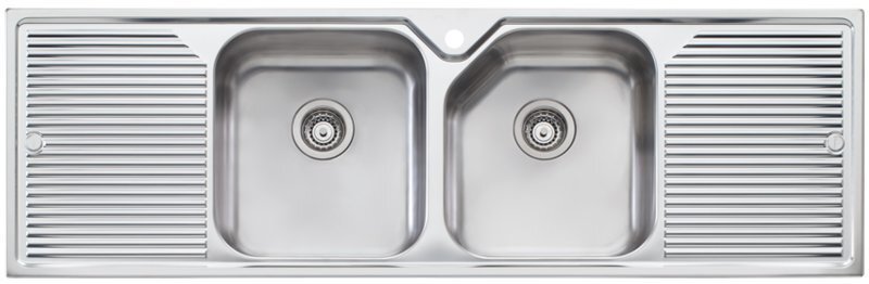 Sink with two online drainers