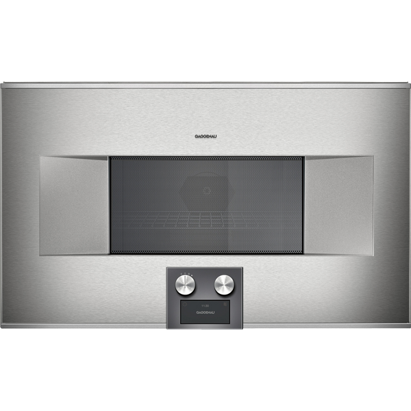 Gaggenau 76cm 400 Series Compact Built In Combi Microwave Oven Left Hinge 1000W BM485110 Winning Commercial
