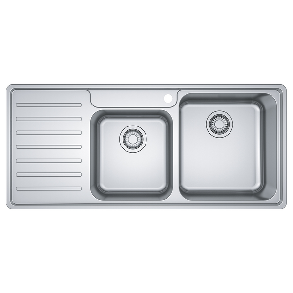 Franke double bowl sink with 2025 drainer