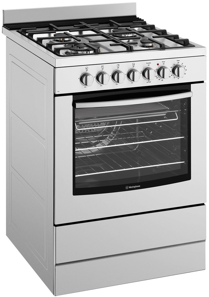 Westinghouse 60cm Freestanding Dual Fuel Oven Stove WFE616SA