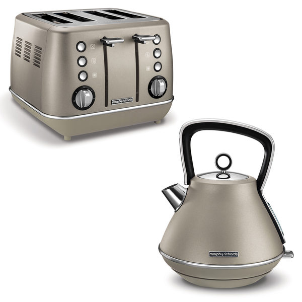 tower white kettle and toaster