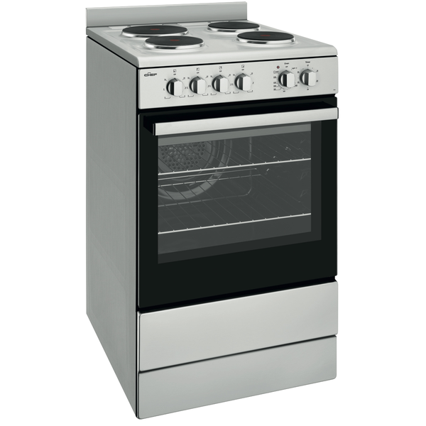 chef 54cm electric upright cooker cfe532wb