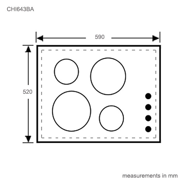 chef chi643ba 60cm induction cooktop