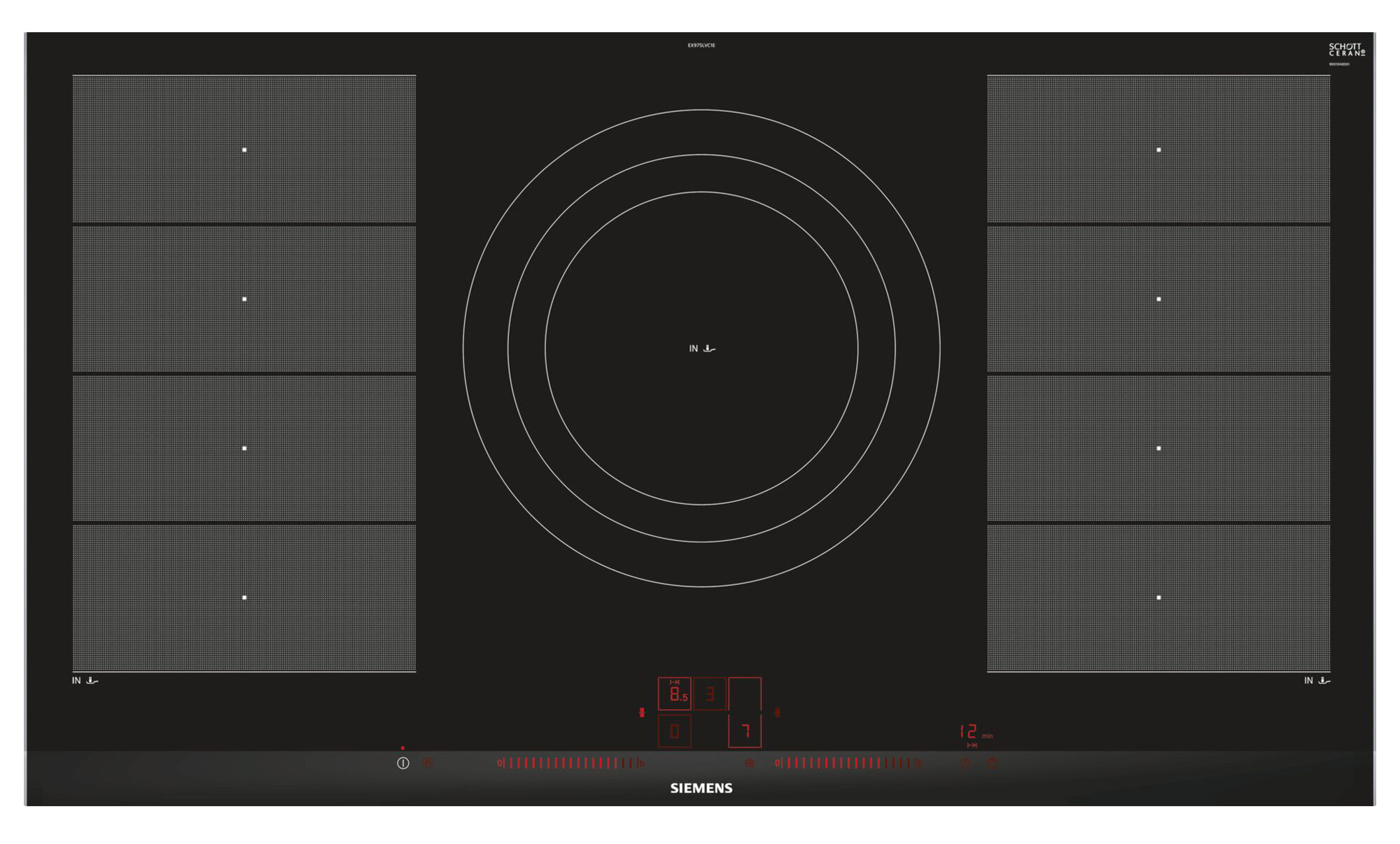 siemens 90cm iq700 induction cooktop ex975lvc1e