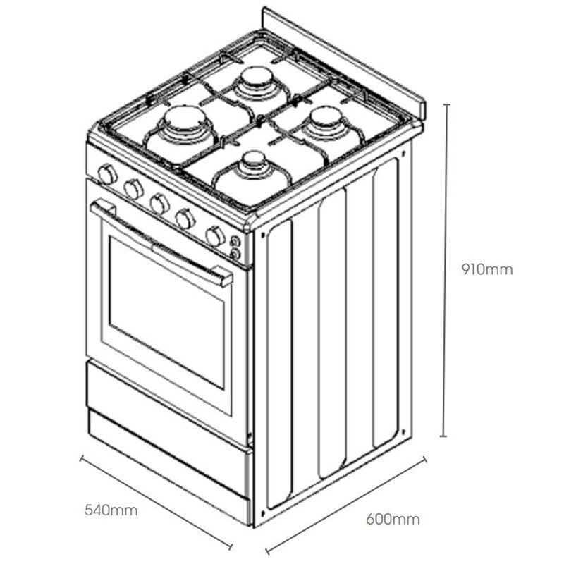 54cm gas stove