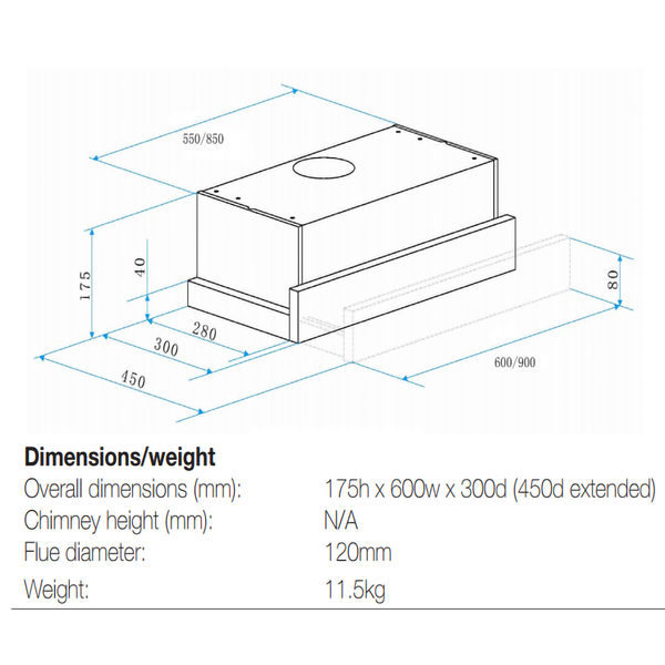 omega ort9wxa 90cm slideout rangehood